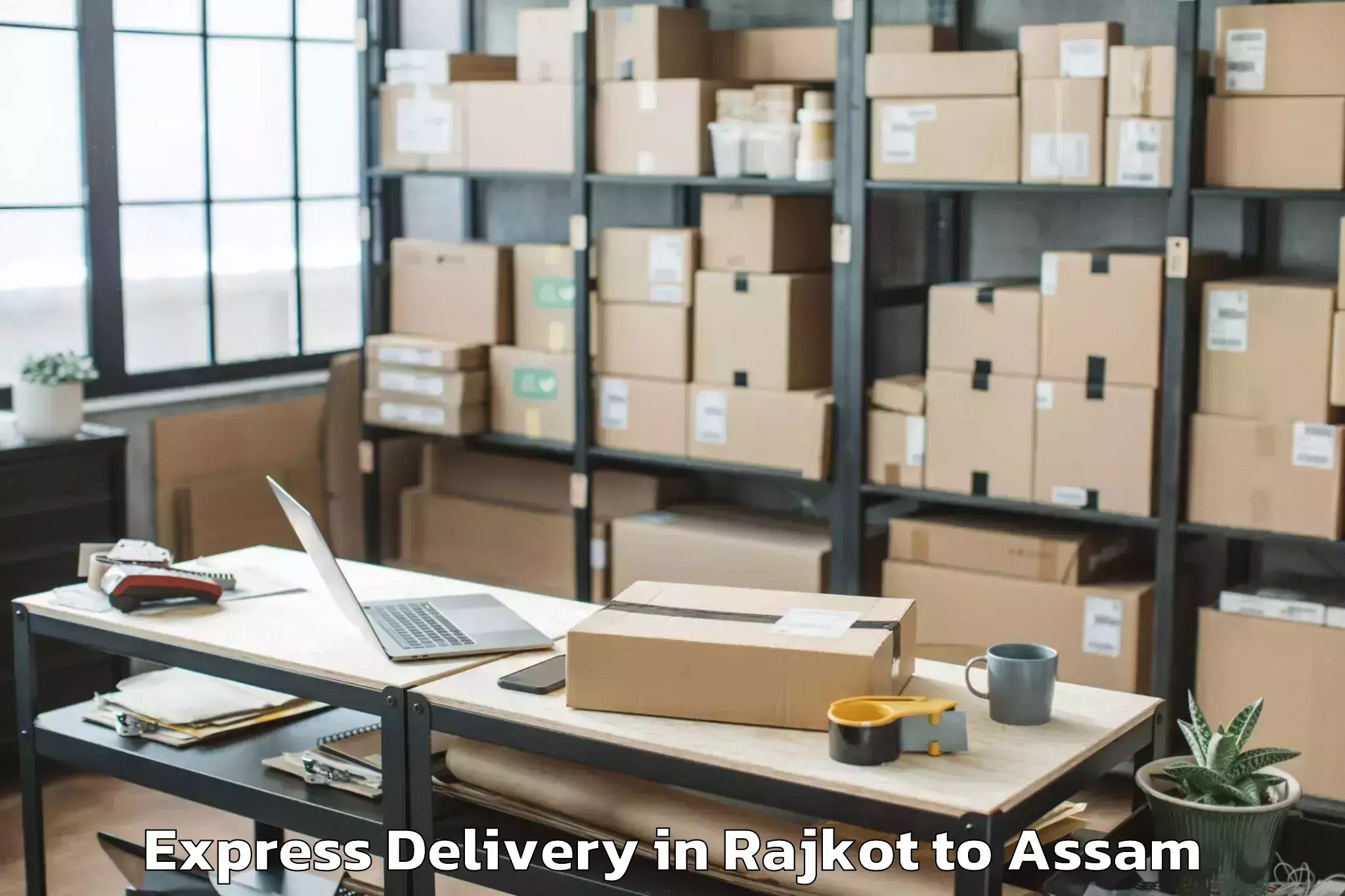 Book Rajkot to Bijni Pt Express Delivery Online